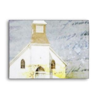 elegant vintage church chapel country wedding envelopes