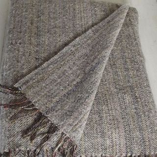 'natural oatmeal' irish tweed wool throw by rustic country crafts