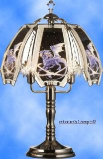 Ice Dragon Touch Lamp Pewter Base   Table Lamps  