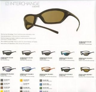 Nike Interchange Square.R Sunglasses(Color CodeEV0011 005   Silver Ice Frame,Grey with Blue Flash & Orange Lens,Frame SizeN/A) Clothing