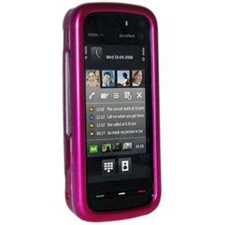 Amzer Polished Snap On Crystal Hard Case for Nokia XpressMusic 5800   Hot Pink Cell Phones & Accessories