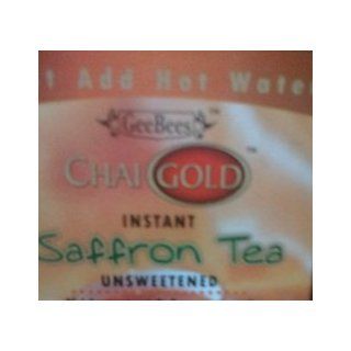 Chai Gold Instant Saffron Tea Unsweetened 10 Single Server Sachets  Herbal Teas  Grocery & Gourmet Food