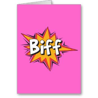 Biff   Vintage Comic Book Exclamation Greeting Card