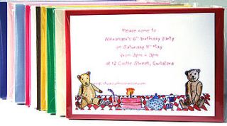 teddy bear's picnic party invitation by this is nessie