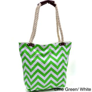 Large Chevron Canvas Tote Bag Tote Bags
