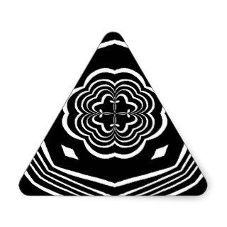 Black and White Abstract Triangle Stickers