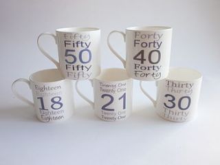 fine bone china age mugs by dimbleby ceramics