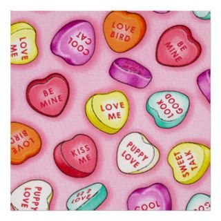 Sweet Hearts Valentine Candy Poster