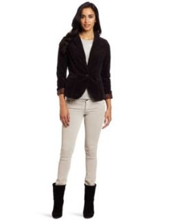 Calvin Klein Jeans Women's Power Stretch Corduroy Blazer, Black, X Small