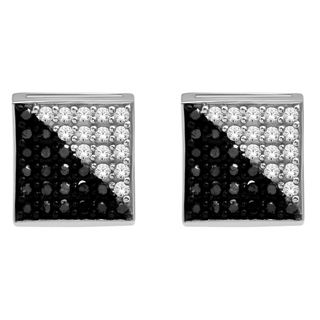 De Couer 10k White Gold 1/3ct TDW Black and White Diamond Earrings (H I, I2 I3) De Couer Diamond Earrings