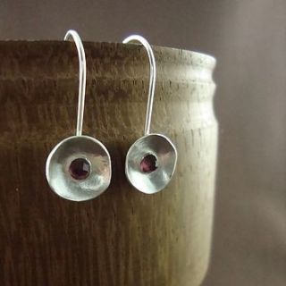 rose red drop earrings by joanne tinley jewellery