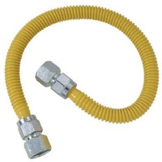 BrassCraft CSSC22 24 P 3/4 Inch FIP x 3/4 Inch FIP x 24 Inch ProCoat Gas Appliance Connector, 5/8 Inch, OD 150, 000 BTU   Pipe Fittings  