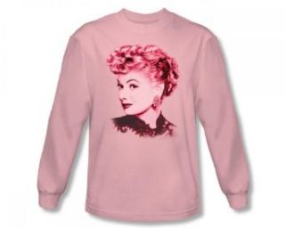 I Love Lucy   Beautiful Adult L/S T Shirt In Pink, Size X Large, Color Pink Clothing
