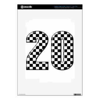 20 auto racing number skin for iPad 3