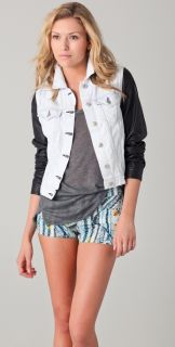 Rag & Bone/JEAN The Jean Jacket with Leather Sleeves