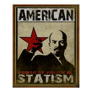 Poster with Political Warning Message of Statism
