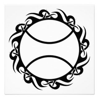 tribal tennis ball personalized announcement