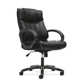 basyx by HON Black Managerial Mid Back Chair with Loop Arms basyx by HON Task Chairs