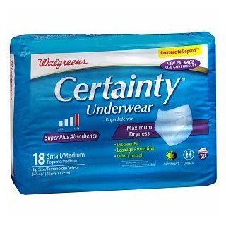  Certainty Underwear, Maximum Absorbency , Small/Medium, 18 ea Health & Personal Care