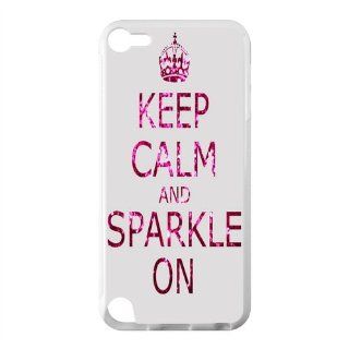 Keep Calm and Sparkle On Custom Case for IPod Touch 5 TPU (Laser Technology) Cell Phones & Accessories