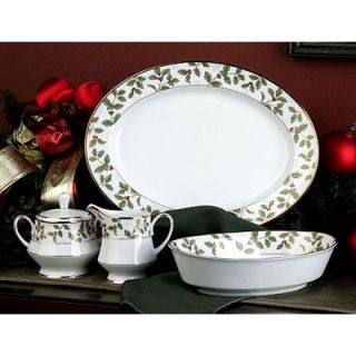 Noritake Holly and Berry Gold 10.5 Dinner Plate