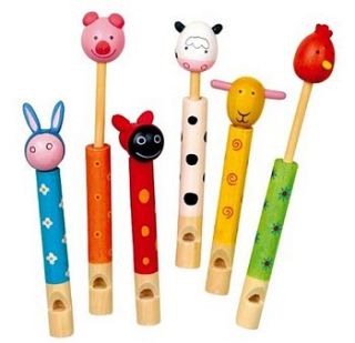 wooden animal flutes by sleepyheads