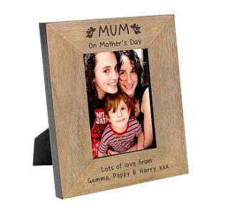 personalised 'mum on mother's day' frame by babyfish