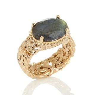 Technibond® Labradorite Byzantine Style Band Ring