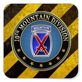 [500] 10th Mountain Division [10th MD] CSIB Square Sticker
