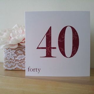 forty card by jessica gully design