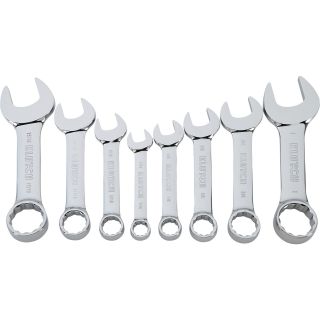 Klutch 8-Pc. SAE Stubby Combination Wrench Set  Combination Wrench Sets
