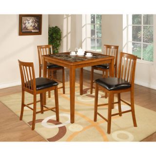 Hazelwood Home Counter Height 5 Piece Dining set