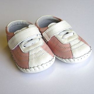 'jasmine' soft leather baby trainer shoes by my little boots
