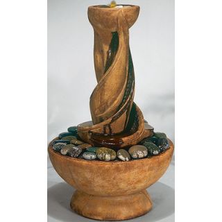 Henri Studio Centerpiece Cast Stone Spiral Fountain