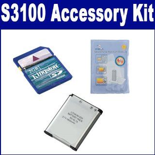 Nikon Coolpix S3100 Digital Camera Accessory Kit includes ZELCKSG Care & Cleaning, KSD2GB Memory Card, ACD338 Battery  Camera & Photo