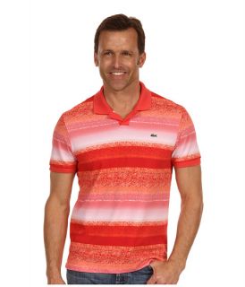 Lacoste S/S Mini Pique Ocean Print Johnny Collar Polo Shirt