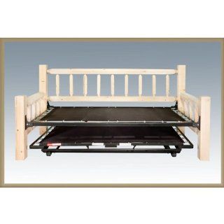 Montana Woodworks Homestead Collection Day Bed with Pop Up Trundle Bed, Ready to Finish  