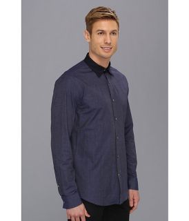 John Varvatos Collection Double Layer Collar Slim Fit Shirt
