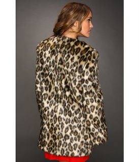 Nicole Miller Leopard Faux Fur Coat