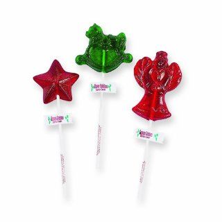 Melville Candy Assorted Christmas, 1 Ounce (Pack of 24)  Suckers And Lollipops  Grocery & Gourmet Food