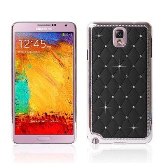 HELPYOU Black Samsung Note III New Deluxe Chrome Bling Crystal Rhinestone Hard Case Skin Cover for Samsung Galaxy Note 3 III N9000 Cell Phones & Accessories
