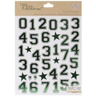 Life's Little Occasions Sticker Medley Green Varsity Numbers   Furnitureanddecor