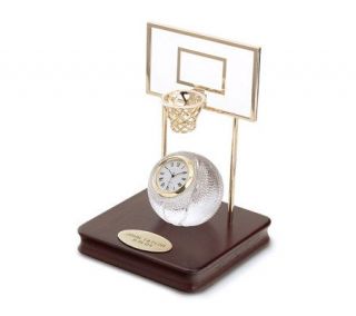Things Remembered Personalized Basketball Crystal Clock —