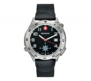 Wenger Mens Swing Out Compass Swiss Watch —