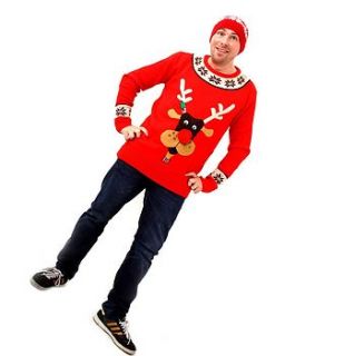 men's rudolph christmas jumper by christmas jumper company