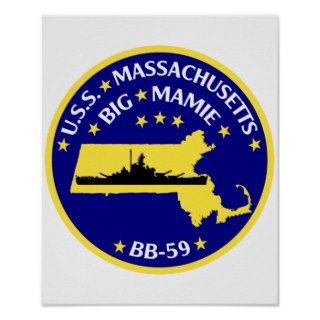 BB 59 USS Massachusetts Print