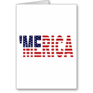 'MERICA US Flag Greeting Card