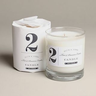 tea & passionfruit candle by plum & ashby