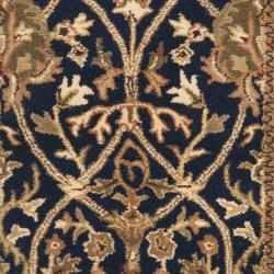 Handmade Mahal Blue/ Gold New Zealand Wool Rug (2'6 x 8') Safavieh Runner Rugs