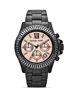 Michael Kors Mid Size Black Everest Chronograph Glitz Watch, 41.5mm's